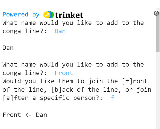 Thursday 540 Conga Line