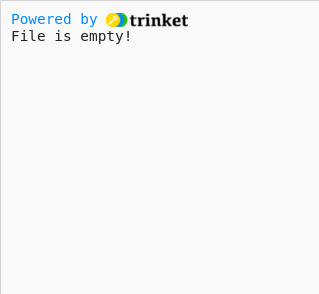 check if text file is empty