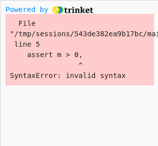 Assert in python - Example 1