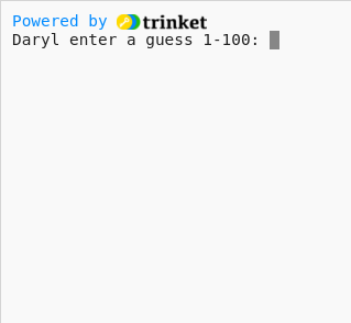 Two player guessing game